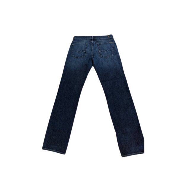 7 For All Mankind Men’s Blue Denim Jeans Size 33 Straight Leg - Picture 3 of 7